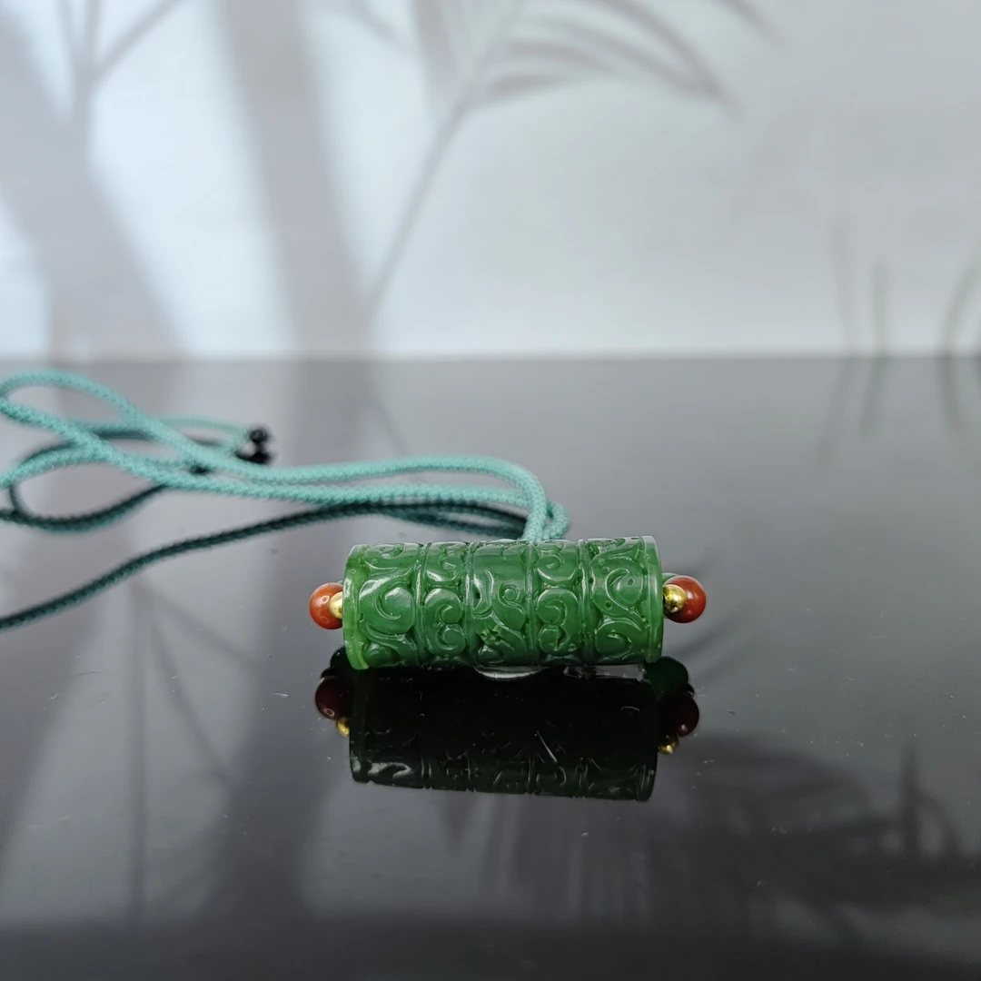 P和田玉碧玉玉勒子吊坠2469