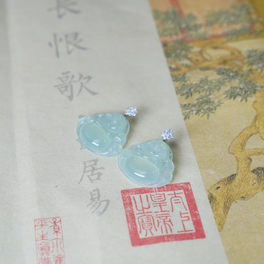 【睿泽赏宝】18K翡翠佛公吊坠 多样性发一KLJ110611