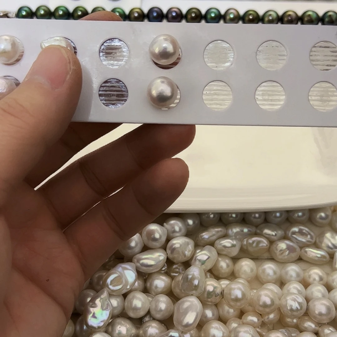 淡水珍珠耳饰银S925镶嵌