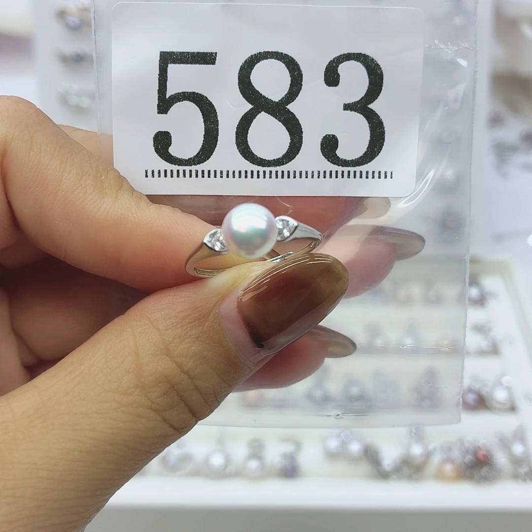 豆***妈淡水珍珠珠宝奇石银S925镶嵌583