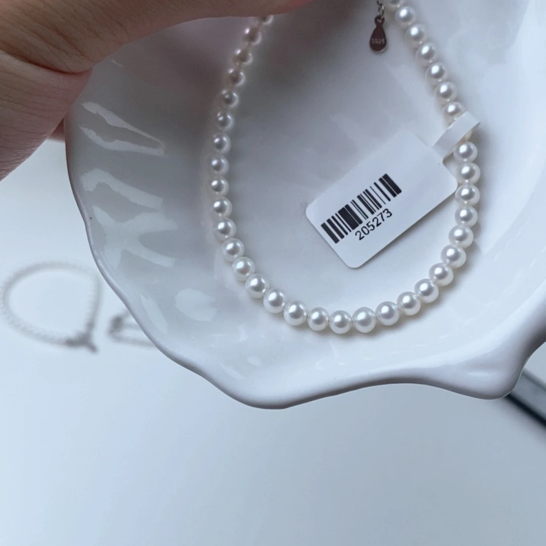 银S925镶嵌项链淡水珍珠205273