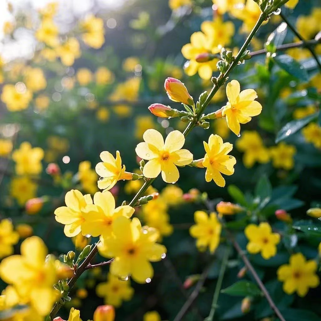 纳财迎春素馨迎春垂丝盆景探春花绿植庭院造景编织造型耐寒易成活