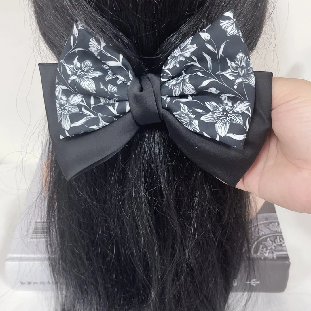 皮质非金属蝴蝶结发夹