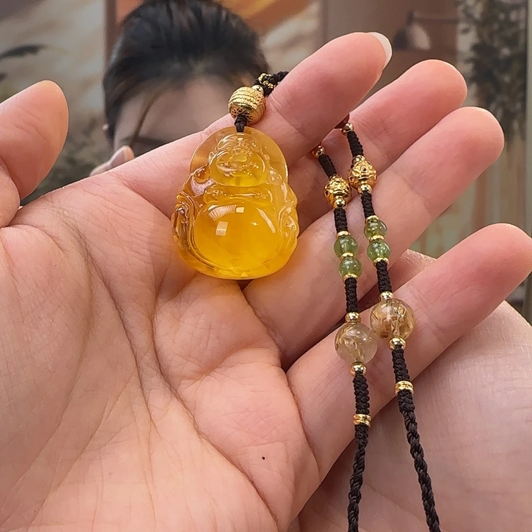 蜜蜡未镶嵌吊坠(赠链)