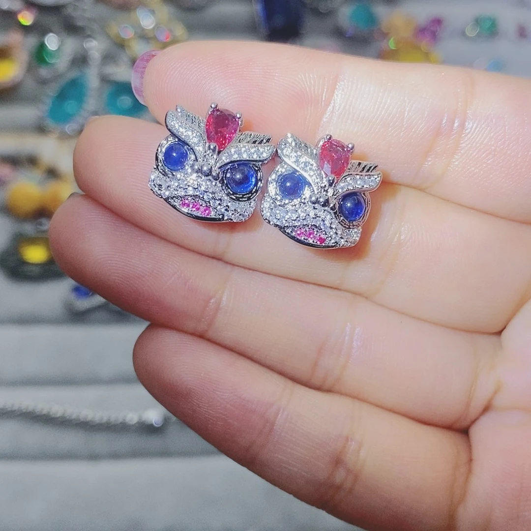 【闪购商品】托帕石耳饰银S925镶嵌