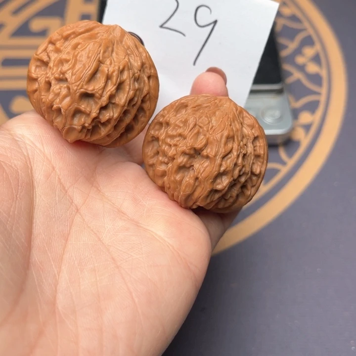 文玩核桃把件38磨盘