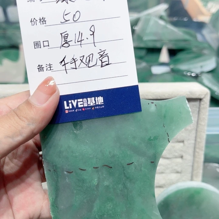 颈饰未镶嵌石英质玉（非洲翠）