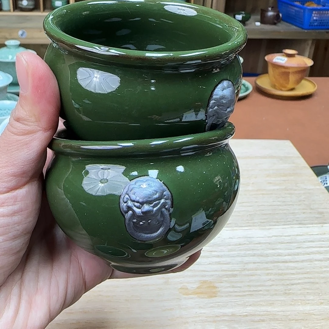 龙泉敬悦青瓷品茗杯微瑕