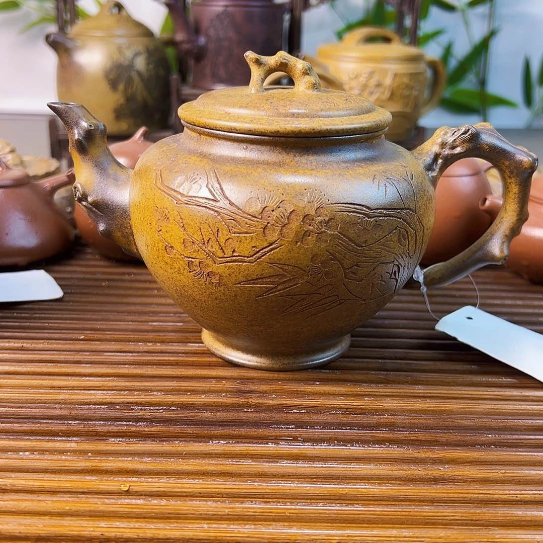 紫砂茶壶报春壶龙骨金沙480cc