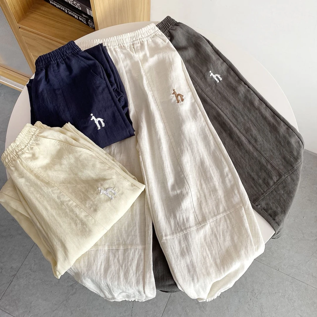 【夏至未至亚麻裤】儿童25年春夏新品舒适透气天然亚麻裤