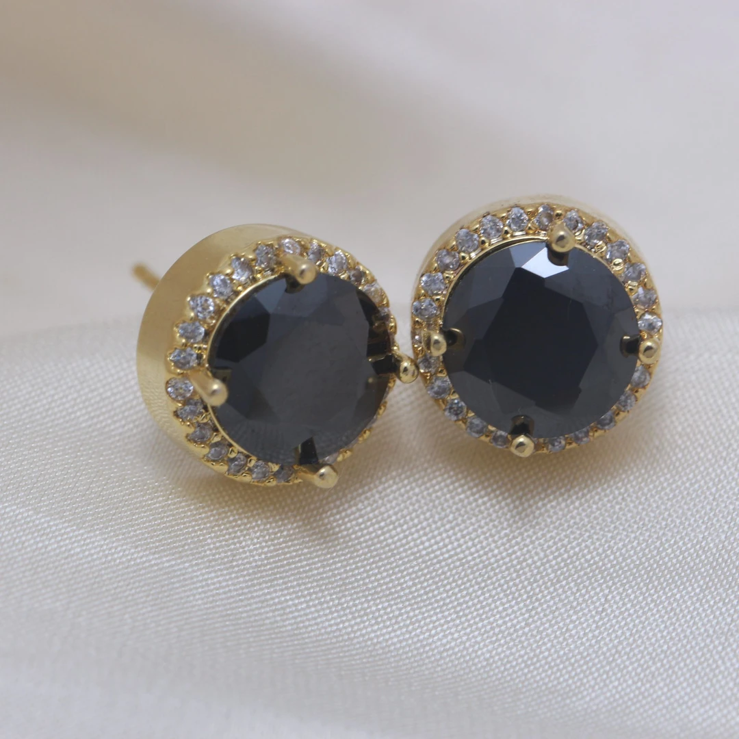 铜合金合成锆石耳饰 244简约素款经典精致耳饰