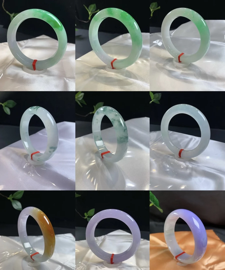 缅料玉翠时尚女款冰透手镯