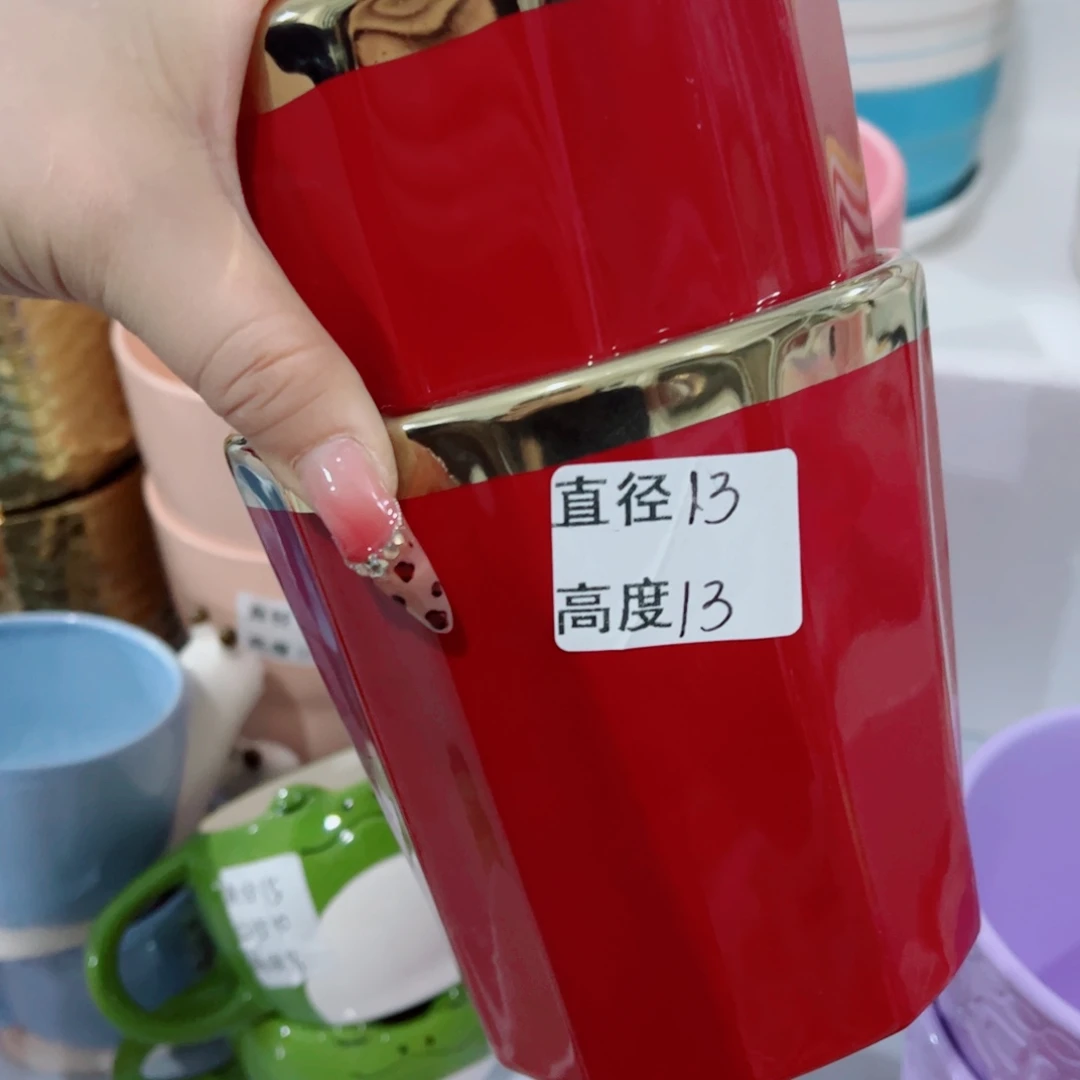 有孔，陶瓷花盆满10米包邮发货