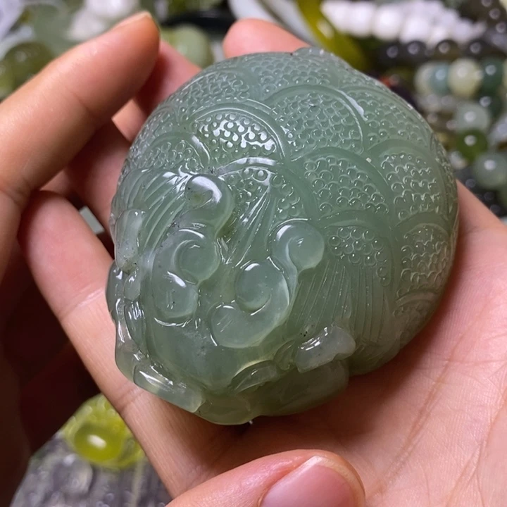 岫玉岫玉手把件未镶嵌用****3