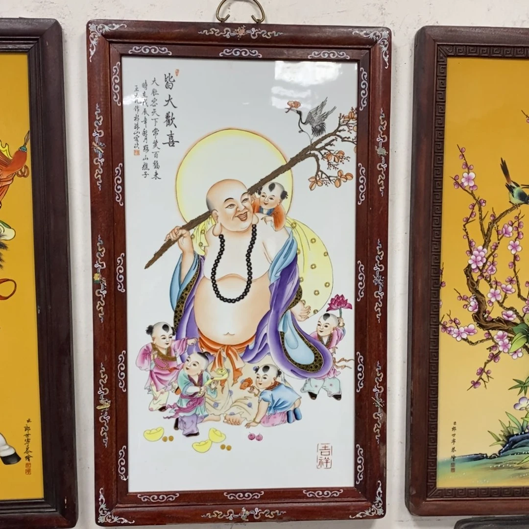 瓷片90*52 景德镇瓷板画柴窑烧制