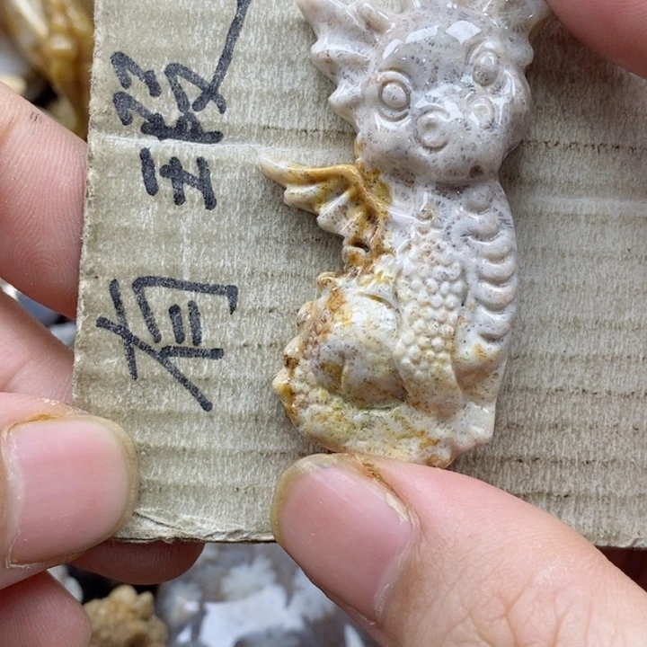 颈饰未镶嵌硅化珊瑚（珊瑚玉）独**?
