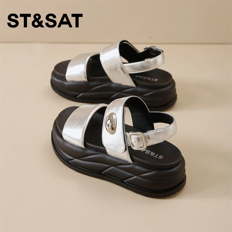 星期六凉鞋女夏2025夏季新款爆款女款鞋子夏天外穿百搭时尚凉拖鞋