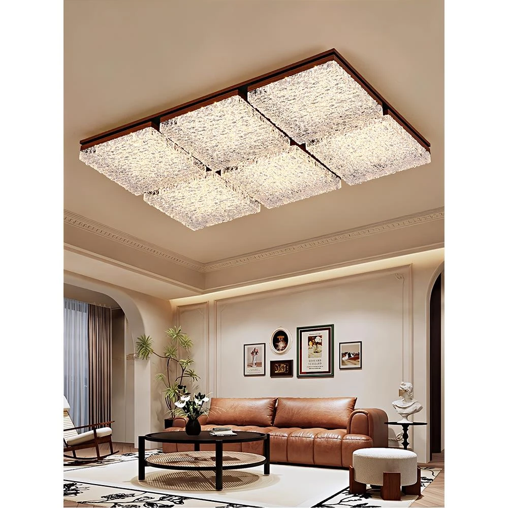 意式极简客厅主灯法式中古风高端轻奢卧全铜意式极简客厅