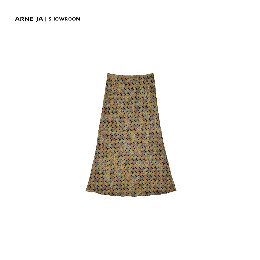 ARNE JA｜返璞时髦秩序定染暗美学真丝缎面松紧腰半裙