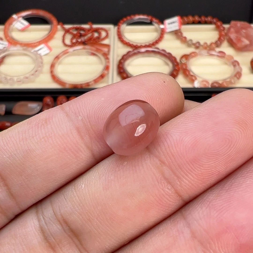 南红玛瑙未镶嵌川料枣珠9+（划痕放漏）