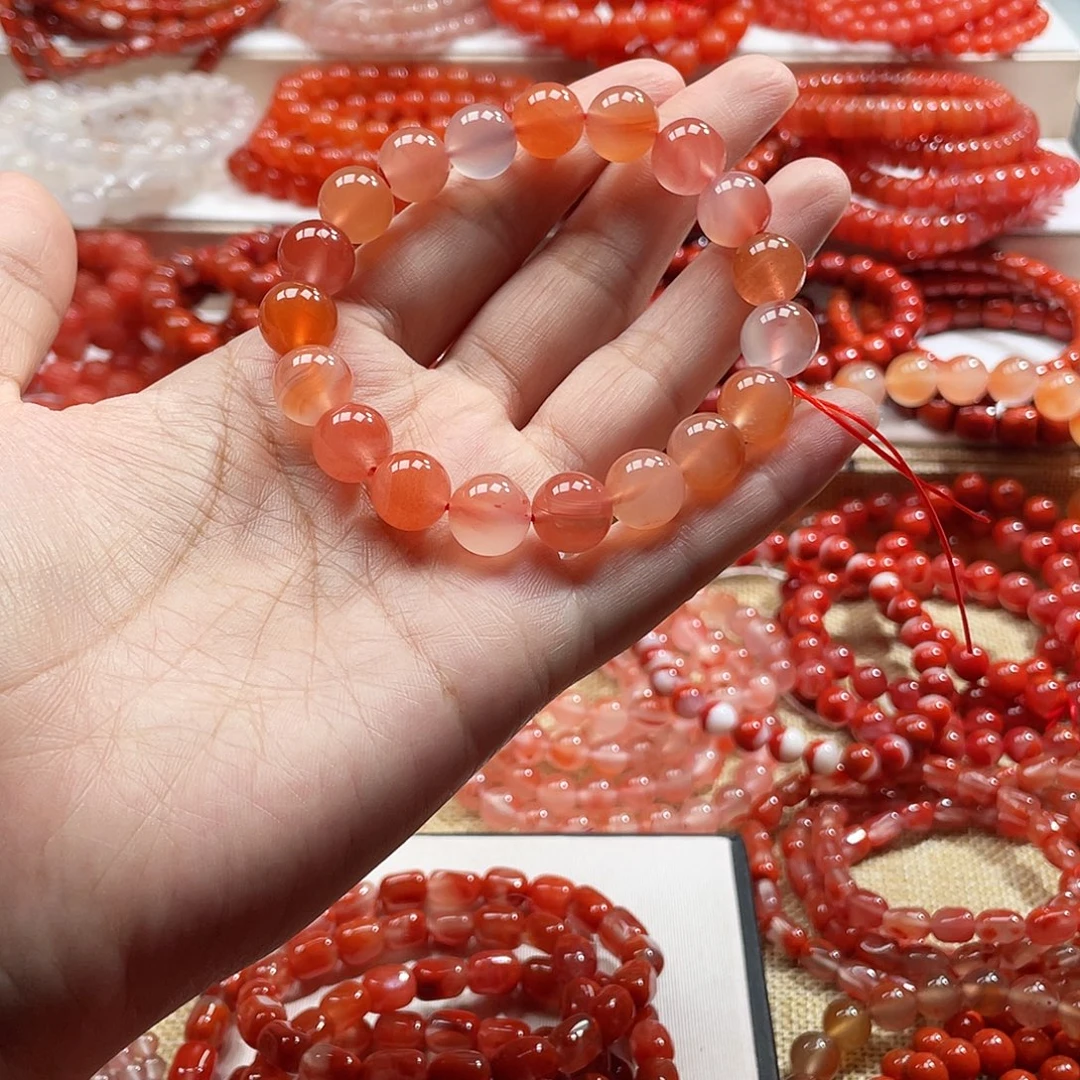 南红玛瑙未镶嵌手链