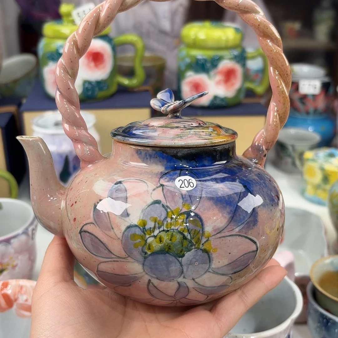 景德镇手绘高温釉下彩陶瓷茶具