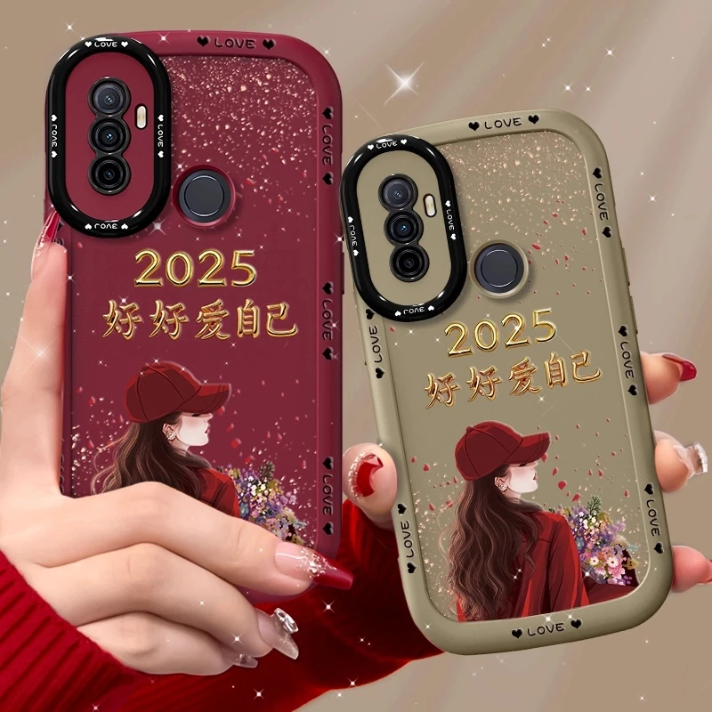 适用oppoa32手机壳捧花爱自己泡芙壳硅胶软壳全包保护套