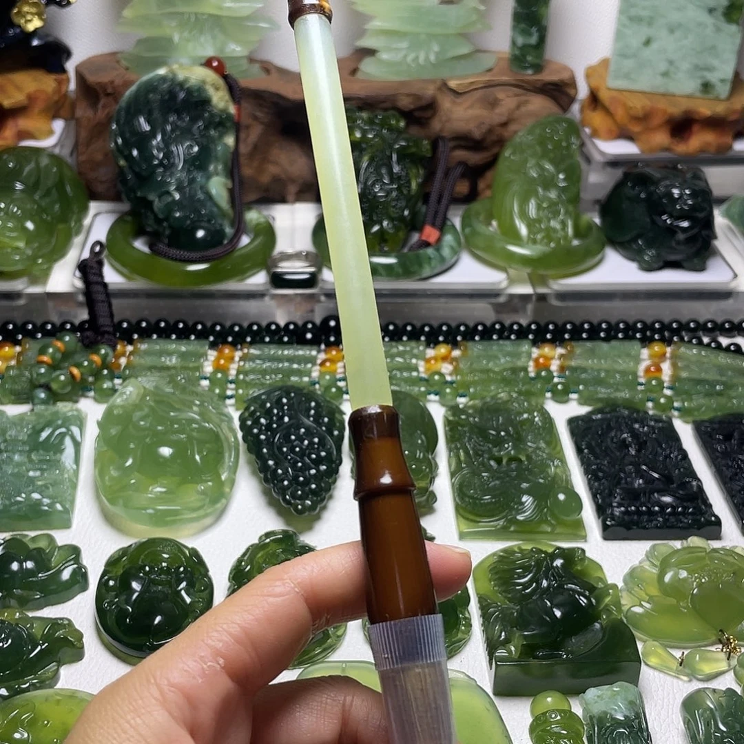 蛇纹石玉未镶嵌手把