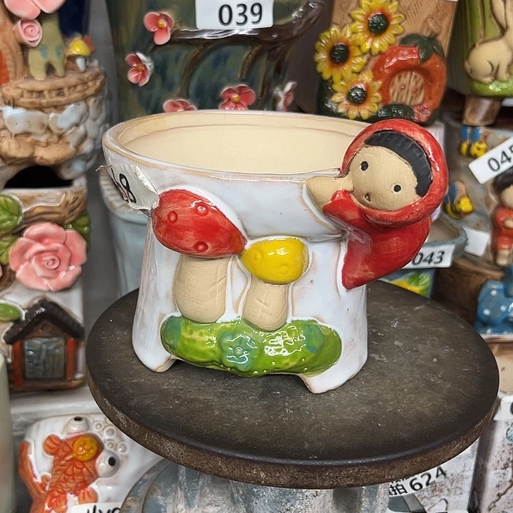 粗陶材质多肉花盆