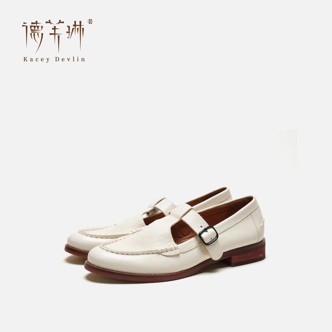 【钱老板专属】圆头玛丽珍鞋2025秋季新款流光风真皮通勤中跟KD8018