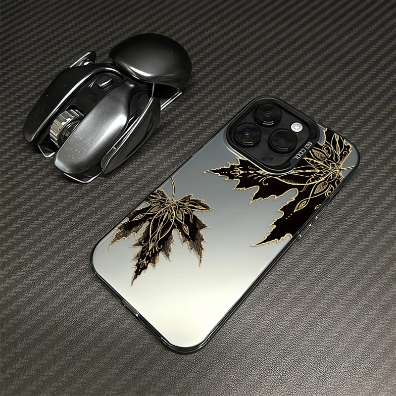 枫叶适用苹果17promax手机壳16/15高级iphone14/13保护套12磨砂11