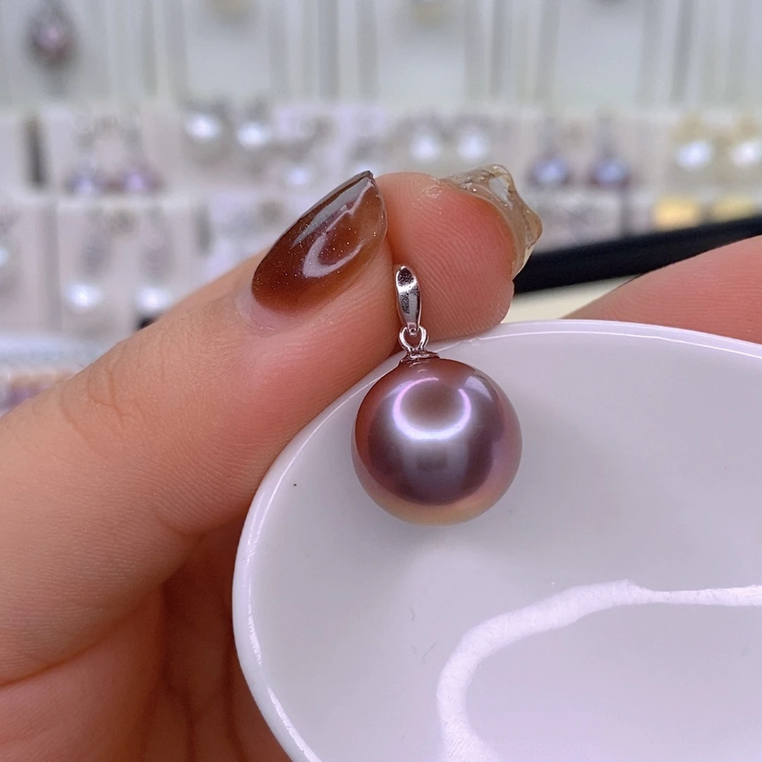 M***M银S925镶嵌淡水珍珠颈饰