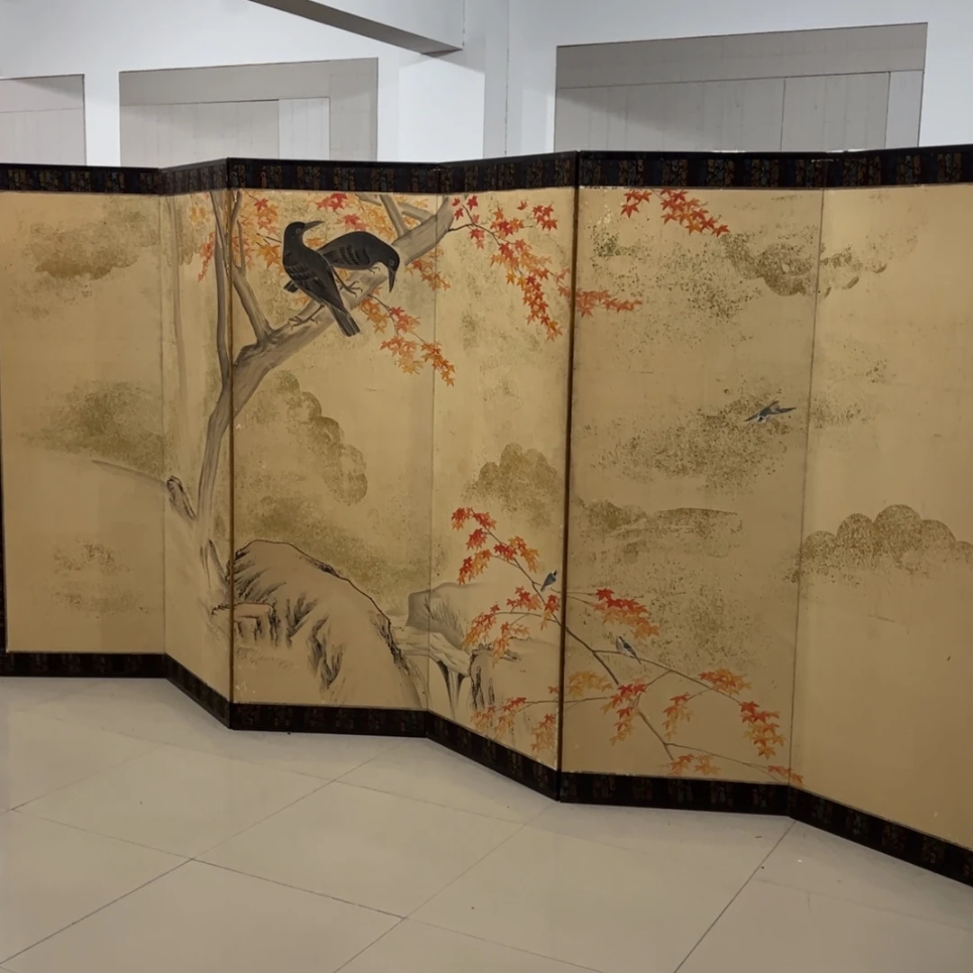 绘画屏风框画茶空间设计