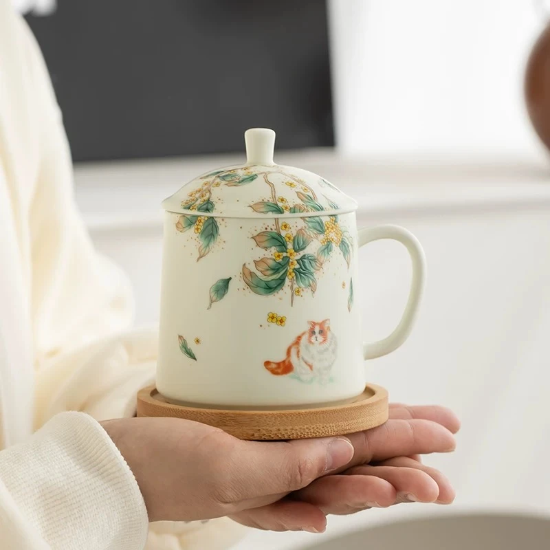 G163 小猫办公杯带盖D