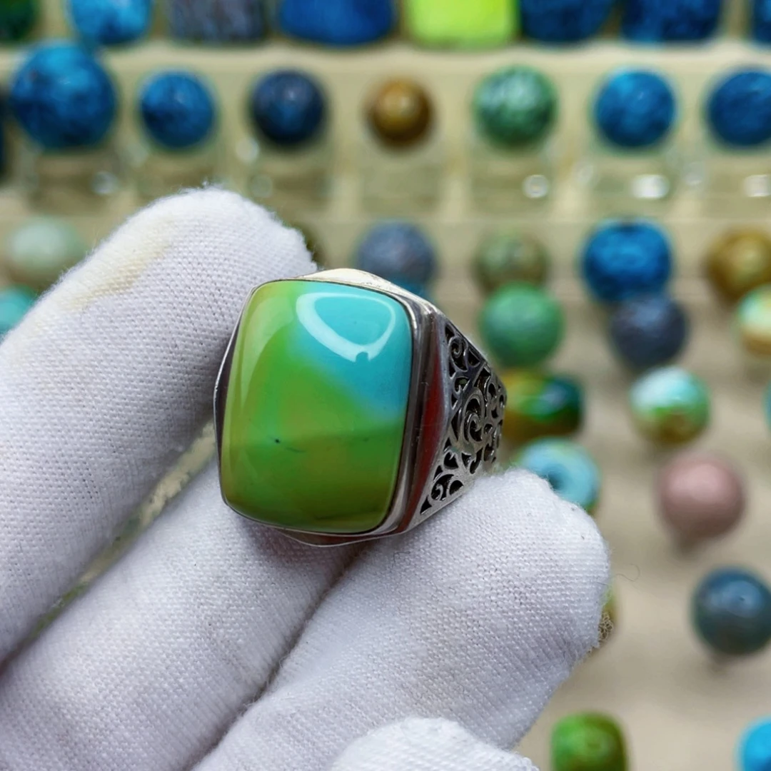 银S925镶嵌绿松石颈饰