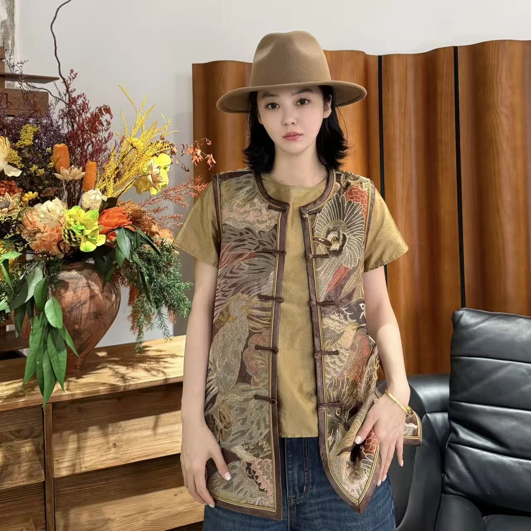 【鹦羽绣裳】新中裳-深圳原创新中式国风重工刺绣马夹马甲