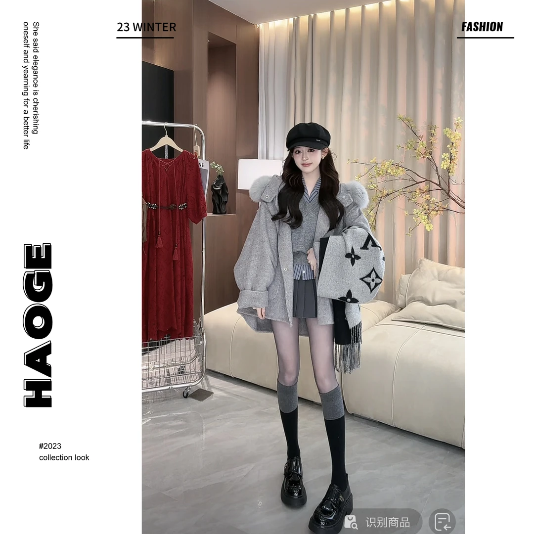 浩哥严选●莫斯利FFQ3WT0013休闲百搭网红设计感外套莫奈花园风