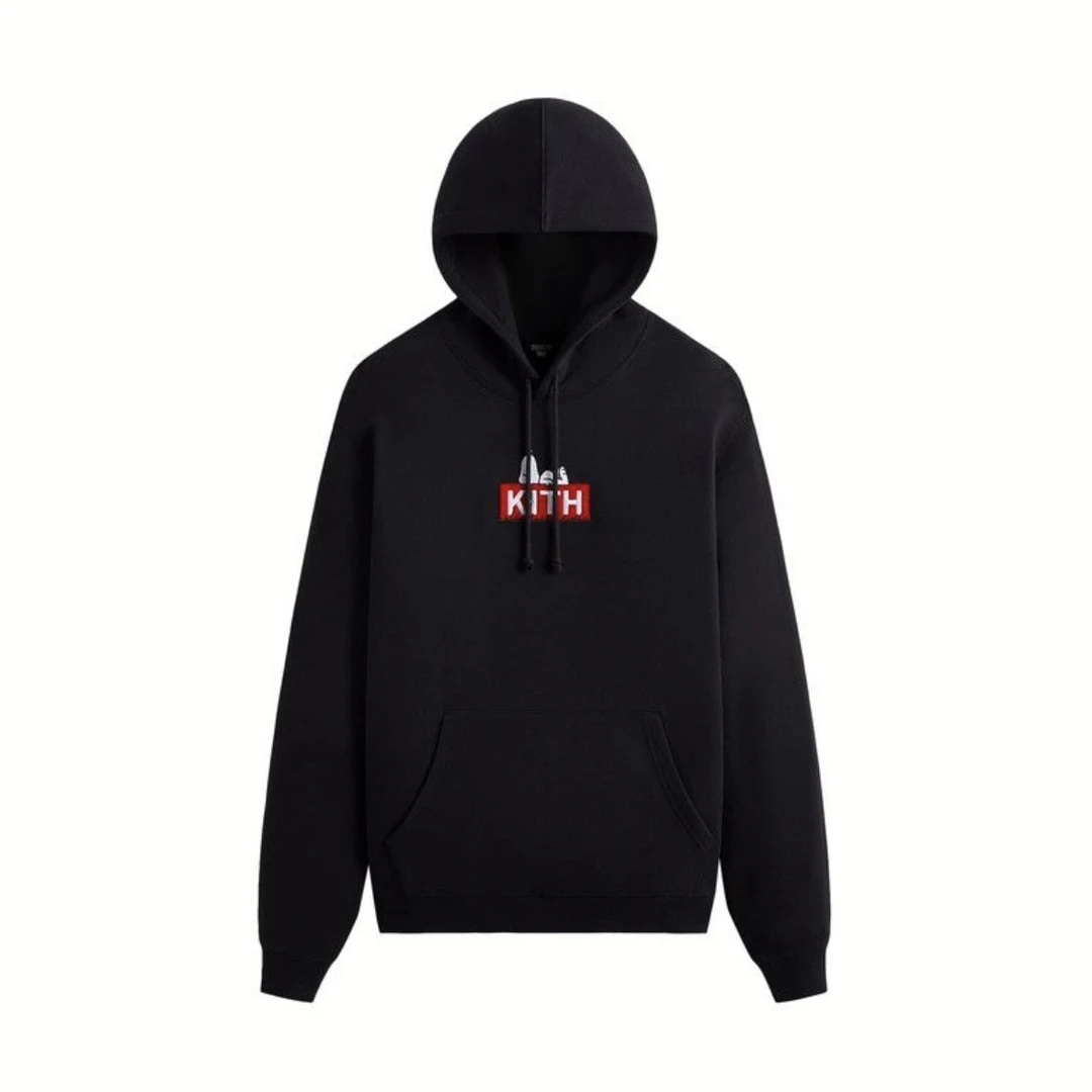 Kith Peanuts史努比连帽卫衣纯棉薄绒刺绣BoxLogo无吊牌XSLXXL码