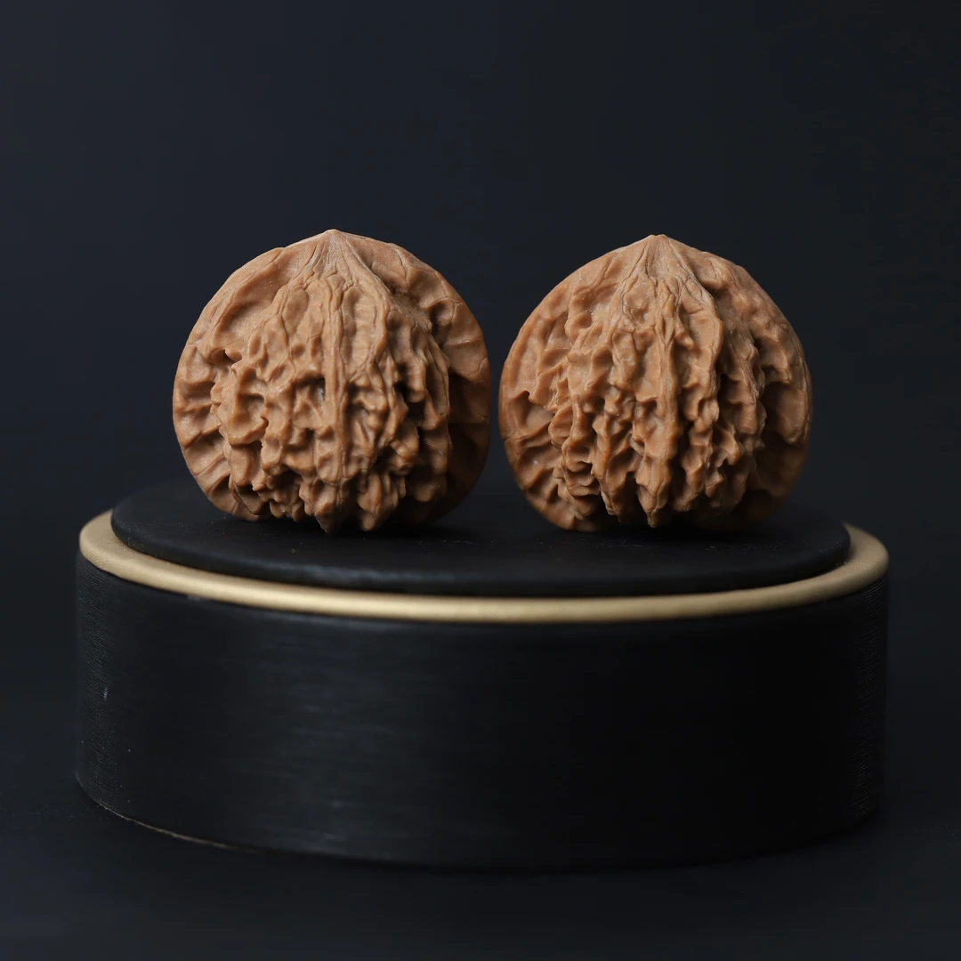 S1229-11 【火焰纹】涞水溯源麻核桃专场文玩 核桃手把件