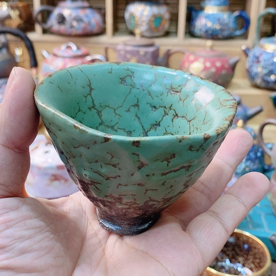 粗陶志野柴烧茶器
