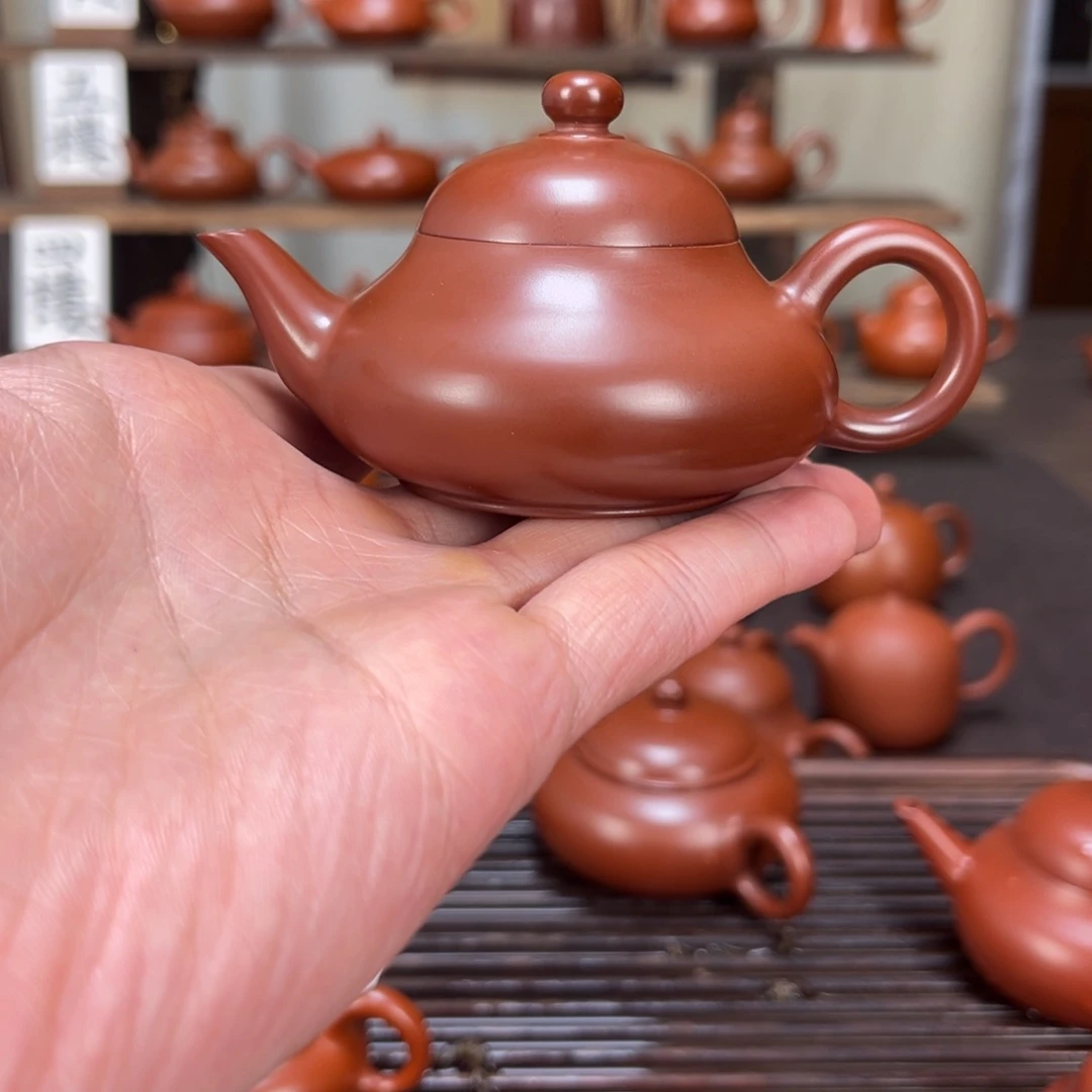 旅***记茶壶紫砂精工梨壶70cc