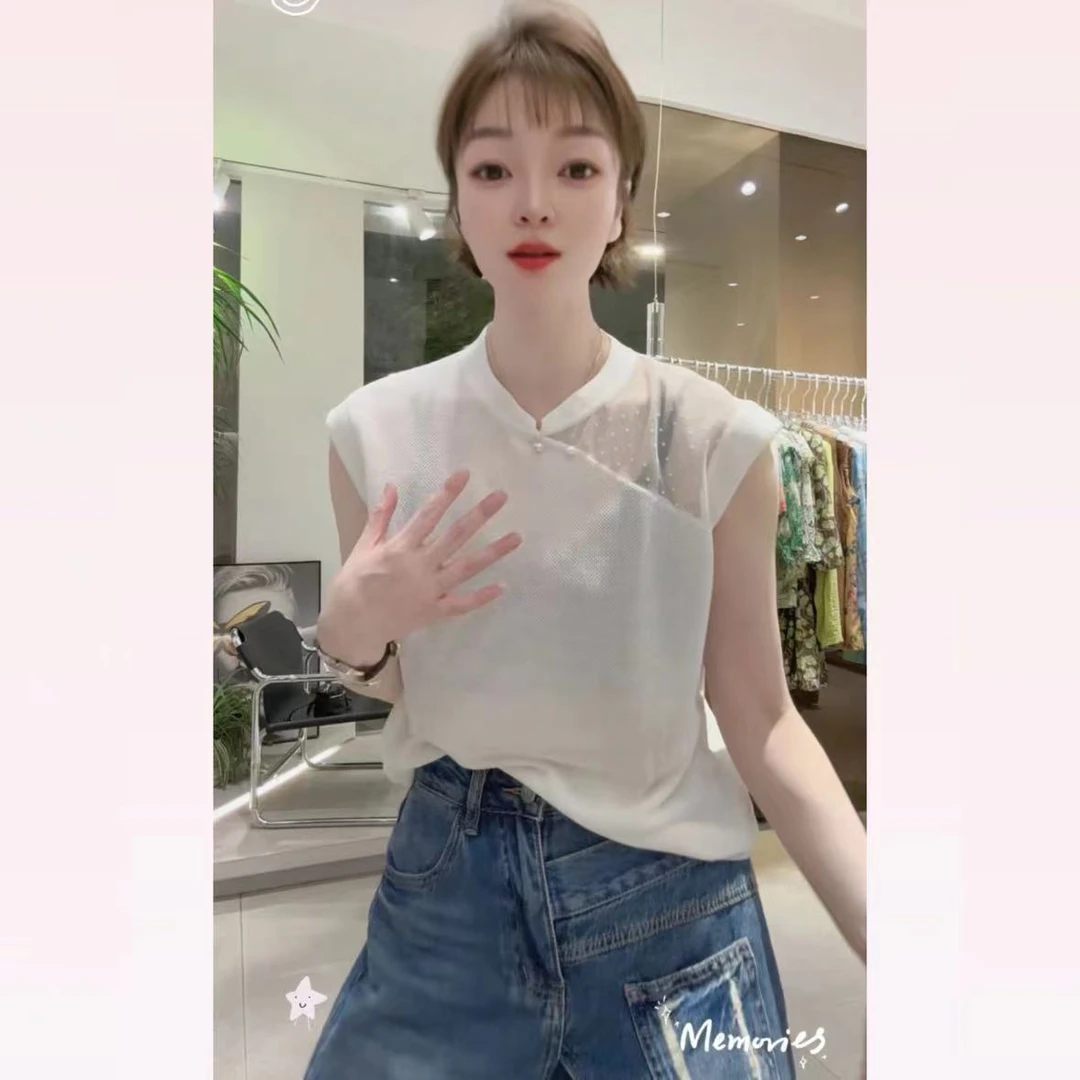 春苗女装    珍珠盘扣针织衫   新款时尚设计感针织衫