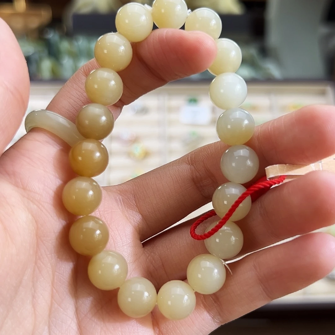和田玉未镶嵌手串迪克兰10