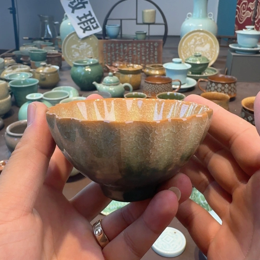 龙泉青瓷茶具微瑕