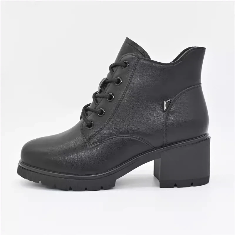 冬季1229粗很加绒马丁靴短靴女鞋23D