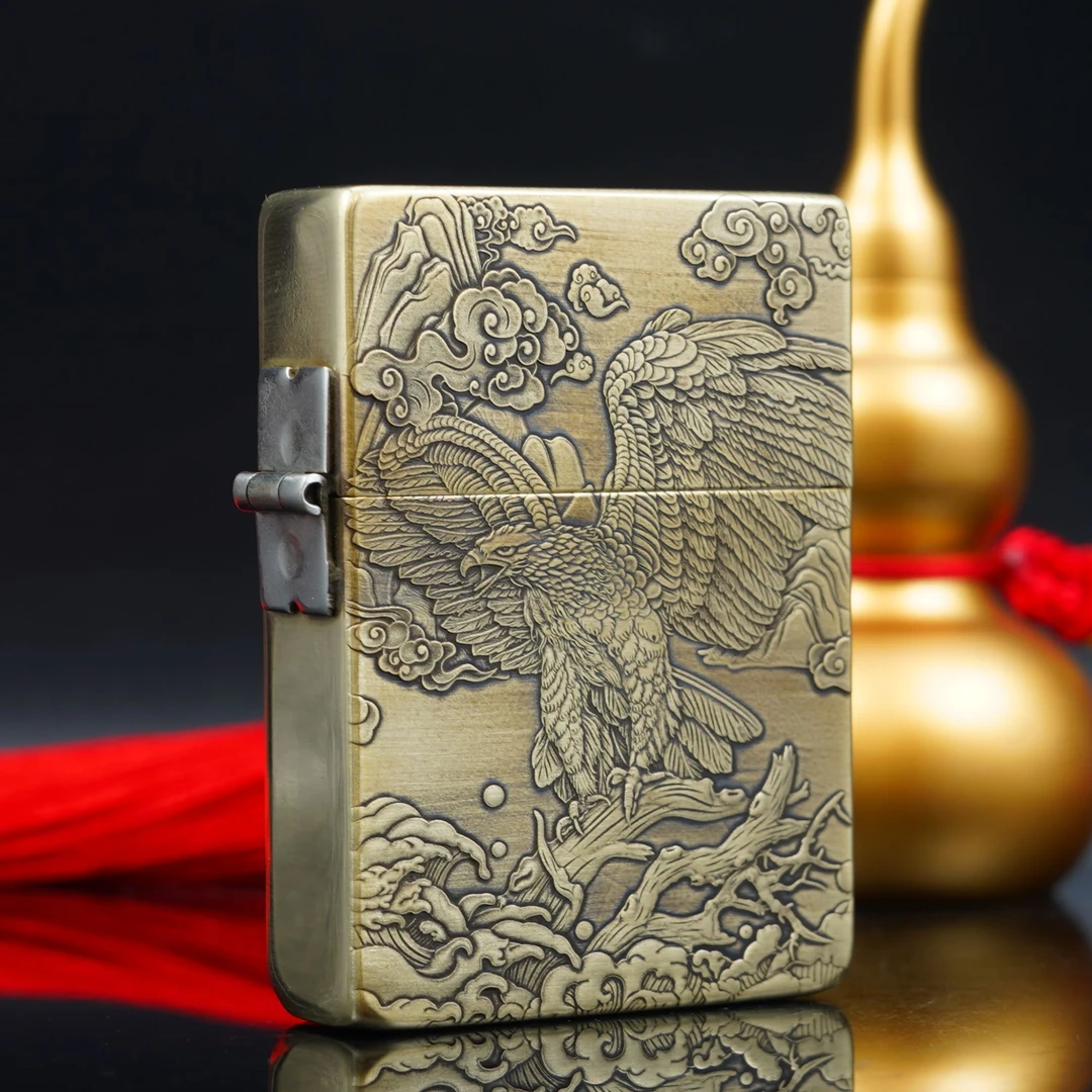 ZIPPO/之宝打火机 大鹏展翅1935黄铜浮雕DYJ1【小飞火机】