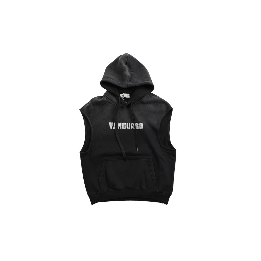 QC-F6007潮牌连帽拉链马甲背心