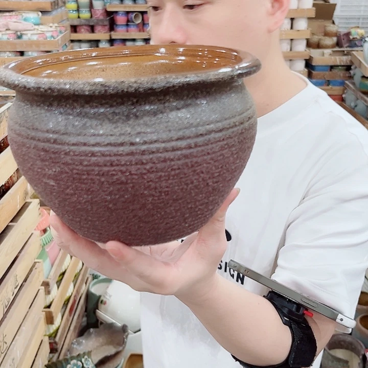 有孔.凑单10元陶瓷花盆发货!