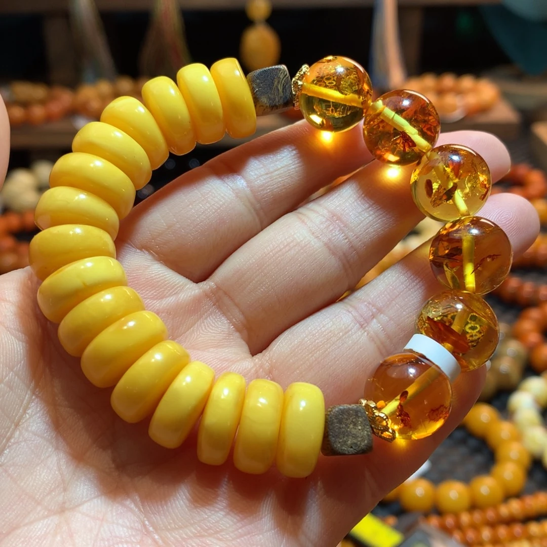 蜜蜡未镶嵌手串蜜蜡手串