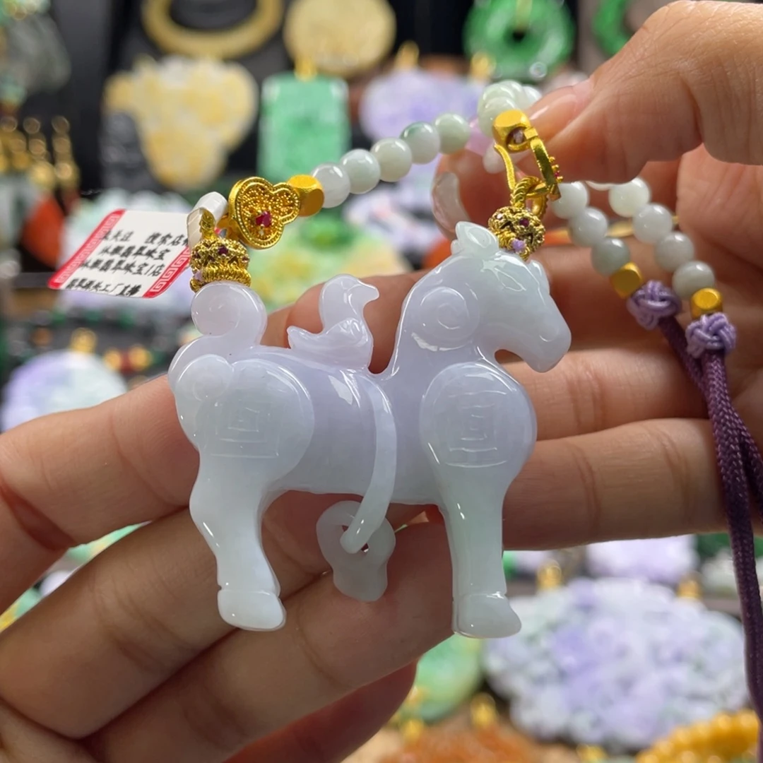 翡翠未镶嵌颈饰代编织